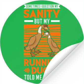 Discover Running Duck Sanity Stickers