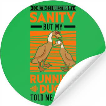 Discover Running Duck Sanity Stickers