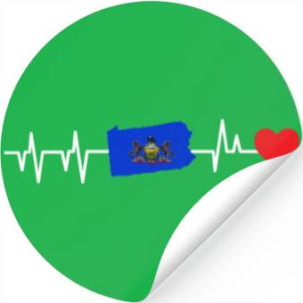 Discover Pennsylvania Heartbeat Gift Stickers