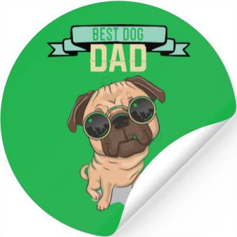 Discover Best dog Dad pug lover Stickers