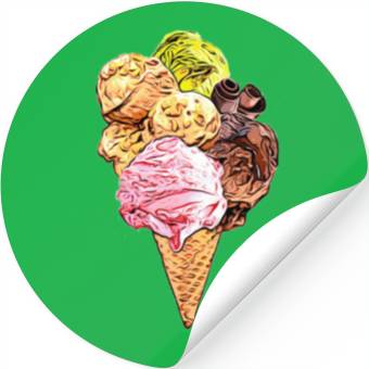 Discover ice cream Stickers
