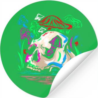 Discover Psychedelic Magic Mushroom - Space Shroom Stickers