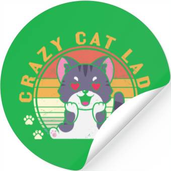 Discover Crazy cat Lady Stickers