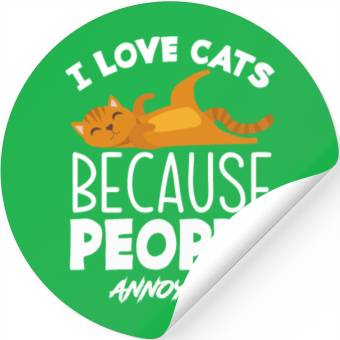 Discover I Love Cats Stickers