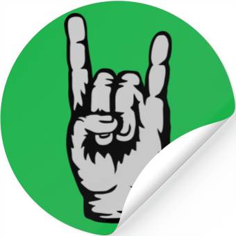 Discover Hand sign heavy metal Stickers