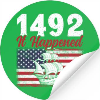 Discover Columbus Day Christopher Columbus Navigator Stickers