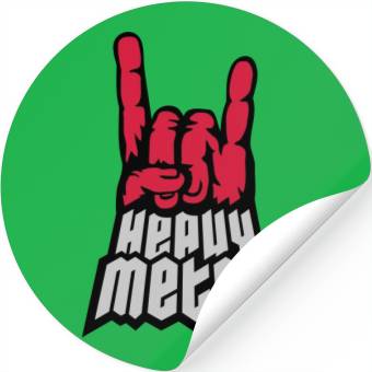 Discover Heavy metal logo hand Stickers