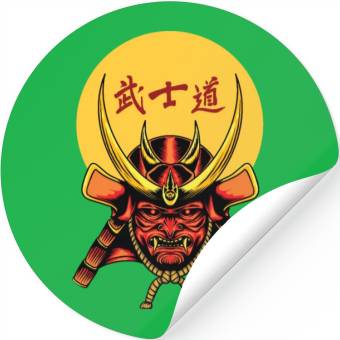 Discover Samurai Mask Stickers