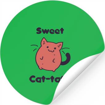 Discover sweet cat potato Stickers