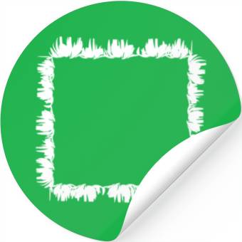 Discover square frame grass Stickers