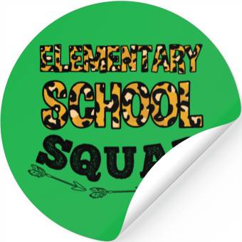 Discover Elementary School Squad Leopard Stickers