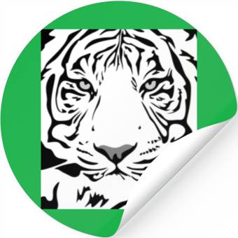 Discover White Tiger Face Tattoo Stickers