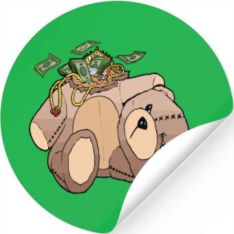 Discover Money Teddy Bear Riches Stickers