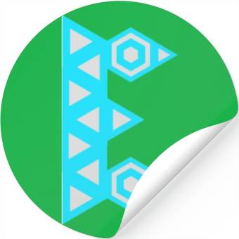 Discover Letter E Logo Robot Stickers