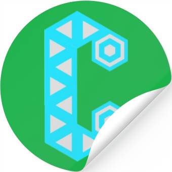 Discover Letter C Logo Robot Stickers