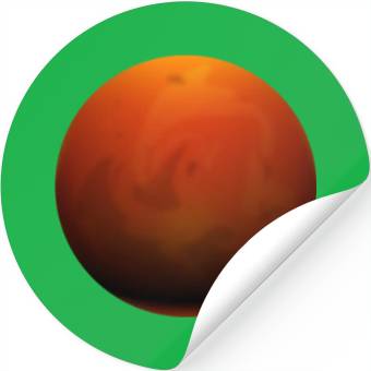 Discover Mars Planet Stickers