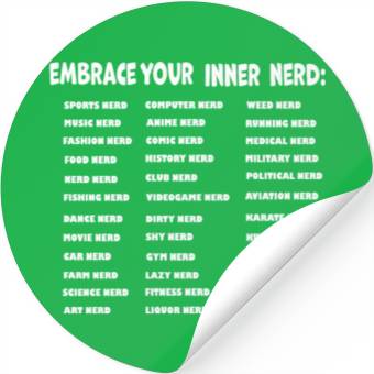 Discover Embrace your inner Nerd Stickers
