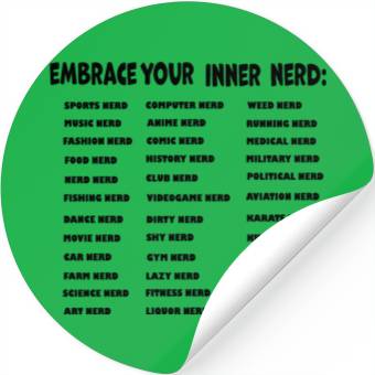 Discover Embrace your inner Nerd Stickers