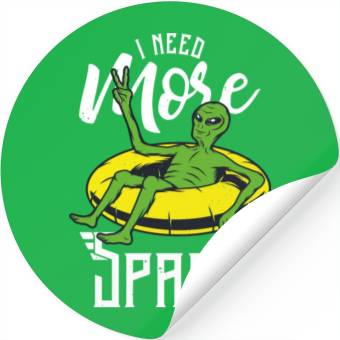 Discover I Need More Space Alien Vacation Stickers