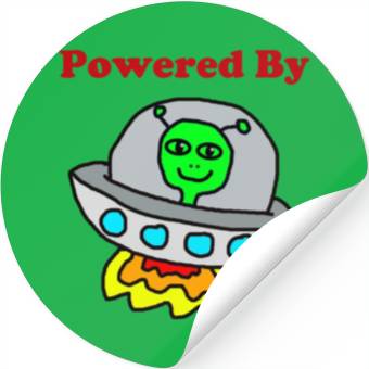 Discover Powered By Aliens Stickers