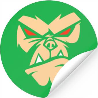 Discover Bad monkey Angry Face - Gorilla Head Stickers