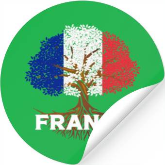 Discover France Flag Tree Stickers