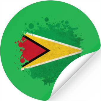 Discover Guyana flag blob Stickers