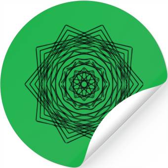 Discover Geometric Square Mandala Square Shape Stickers