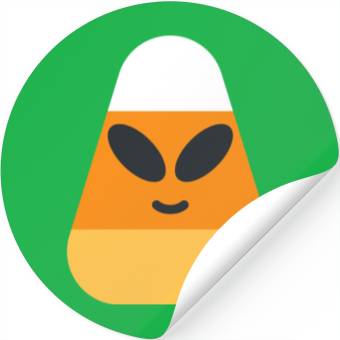 Discover Alien Candy Corn Halloween Costume Stickers