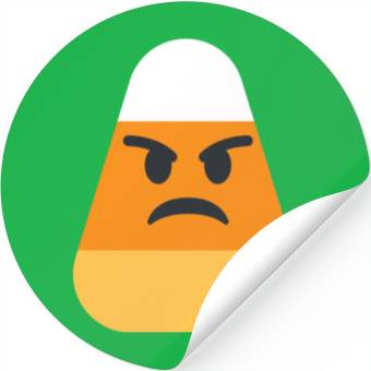 Discover Angry Candy Corn Halloween Costume Stickers