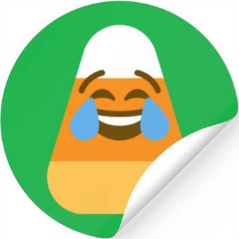 Discover Laughing Candy Corn Halloween Costume Stickers