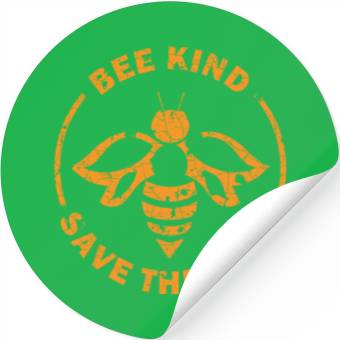 Discover Bee Kind Save The Bees Stickers