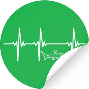 Discover Heartbeat For Elegant Fast Ocean Sharks Stickers