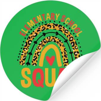 Discover Back To School Leopard Elementary School Squad Stickers