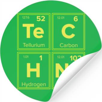 Discover Techno Periodic Table for Techno Lover Stickers