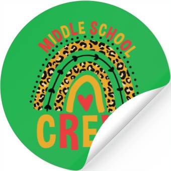Discover Back To School Leopard Middle School Crew Stickers