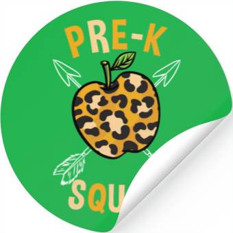 Discover Pre-K Back To School Squad Leopard Print Stickers