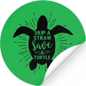 Discover Skip A Staw Save A Turtle Stickers