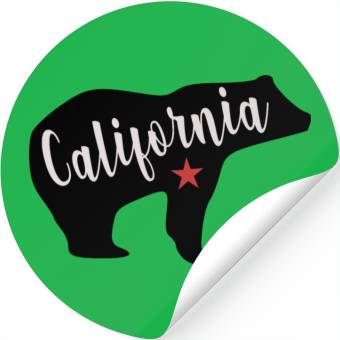 Discover California Bear Flag Stickers