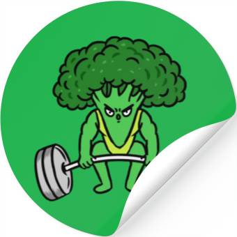 Discover Weightlifting Broccoli For Broccoli Lover Stickers