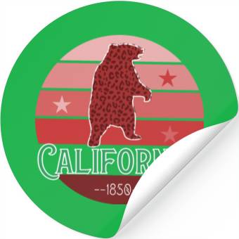 Discover California Bear Flag Stickers