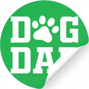 Discover Dog Dad (white text) Stickers