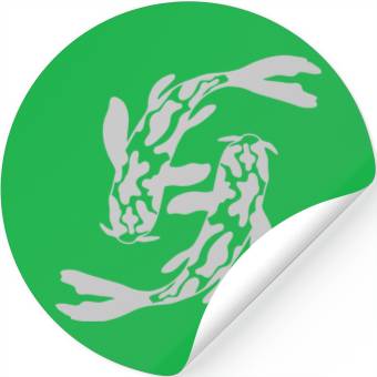 Discover design 2 koi fish Stickers