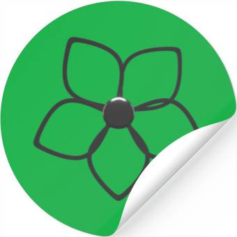 Discover Abstract 3D Metallic Silver Flower Stickers