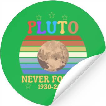 Discover pluto never Forget light Stickers