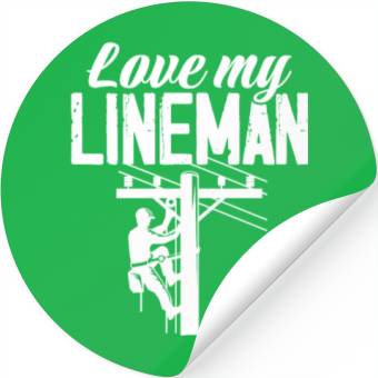 Discover Love My Lineman Stickers