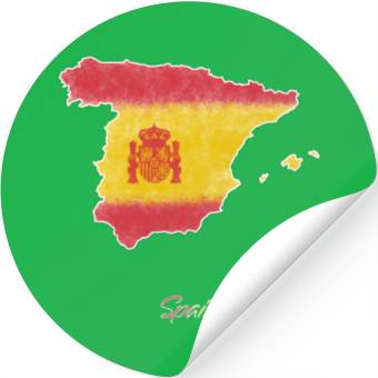 Discover Stylized Spain Map Stickers