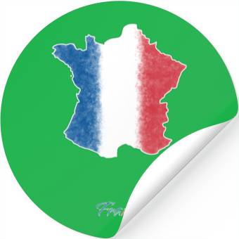 Discover Stylized France Map Stickers