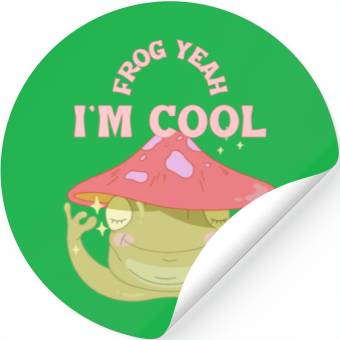 Discover FROG YEAH Funny Cute Frog Stickers