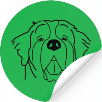 Discover Saint Bernard Black Stickers